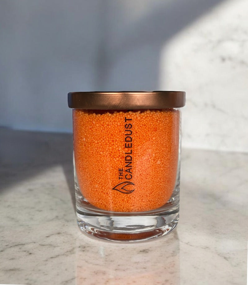 Unscented Powder Candle in Glass - Orange 160g